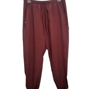 Scrubstar Women's Drawstring Jogger Scrub Pants in a Heather Dark Cherry